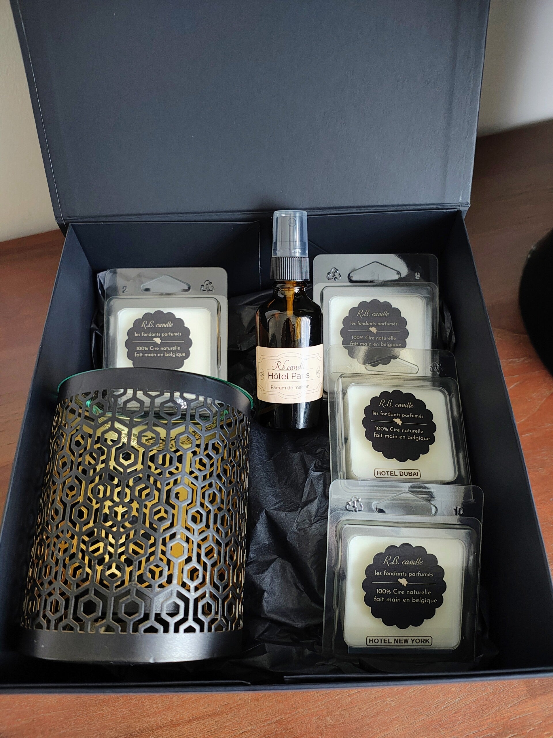 Coffret bruleur et fondants parfumés "hôtels"