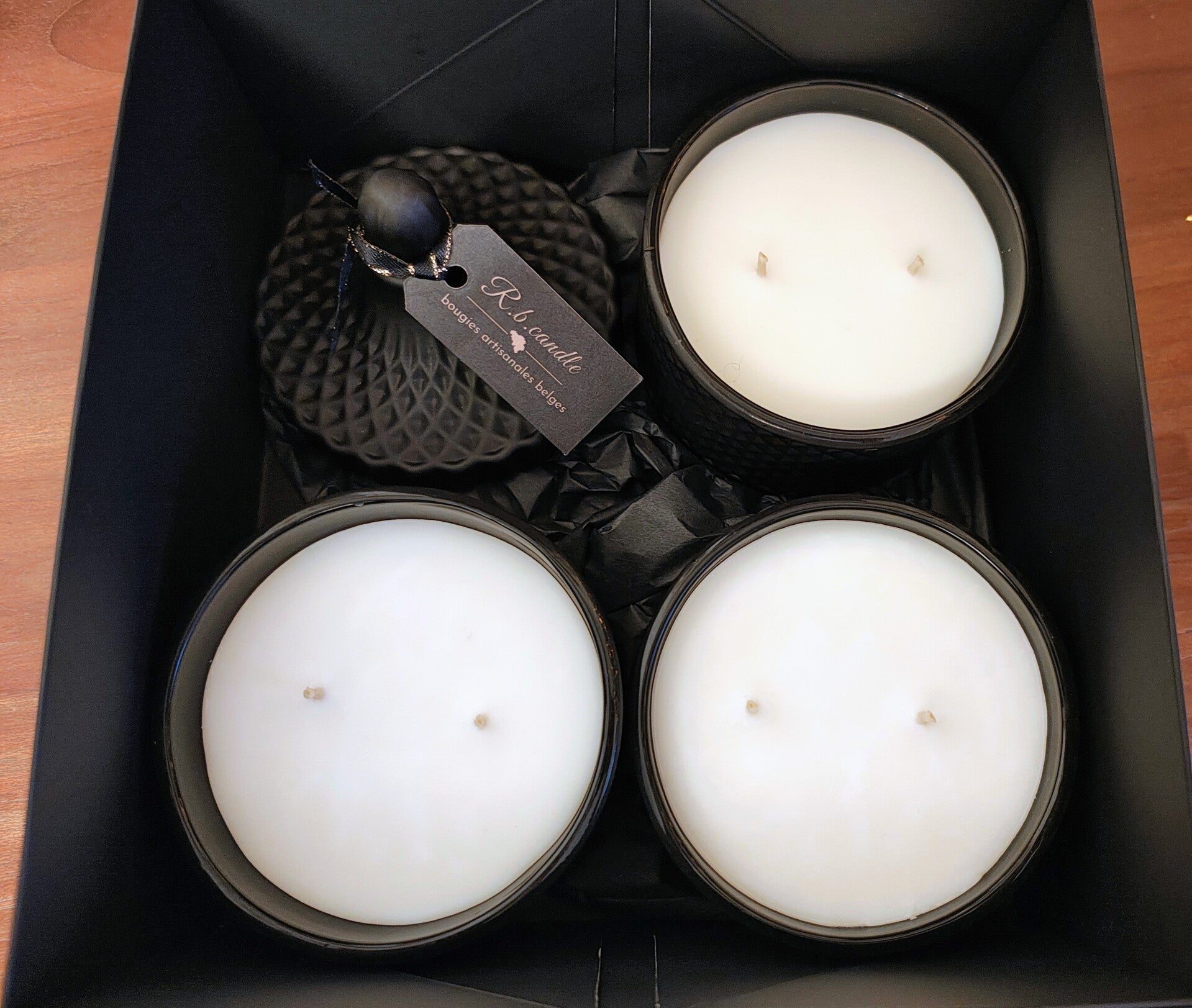 Coffret prestige 3 bougies 250g esprit fleuri - bougies empilable !