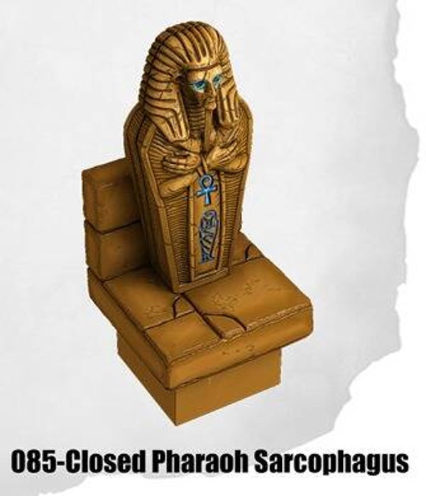 DUBL-ET-085-Closed Pharaoh Sarcophagus