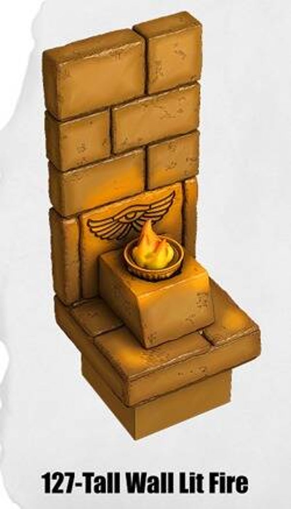 DUBL-ET-127-Tall Wall Lit Fire