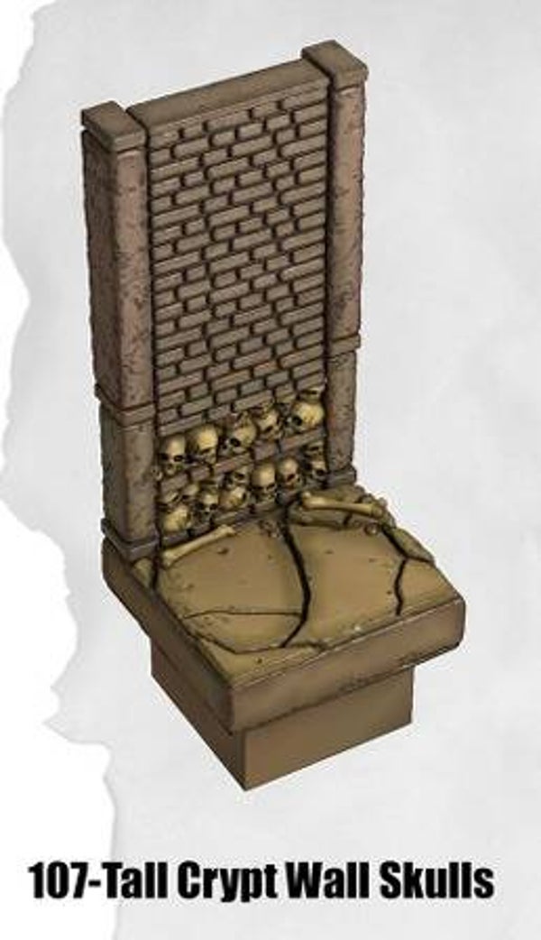 HG-107-Tall Crypt Wall Skulls