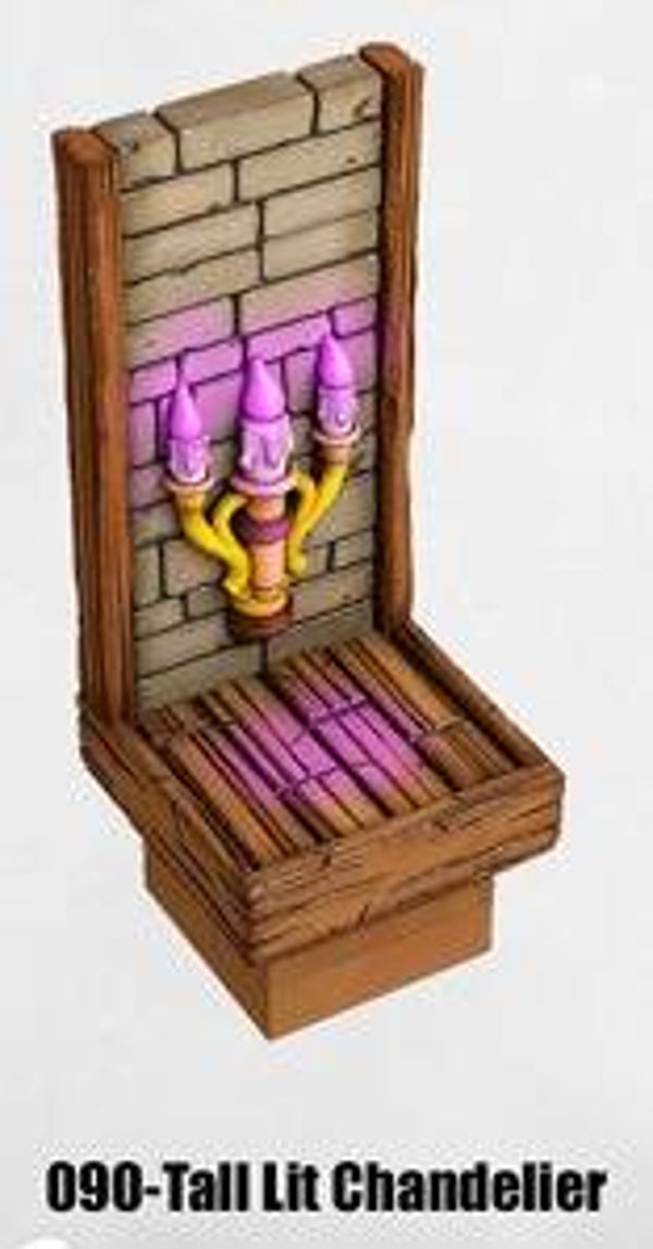 MT2-090-Tall Lit Chandelier