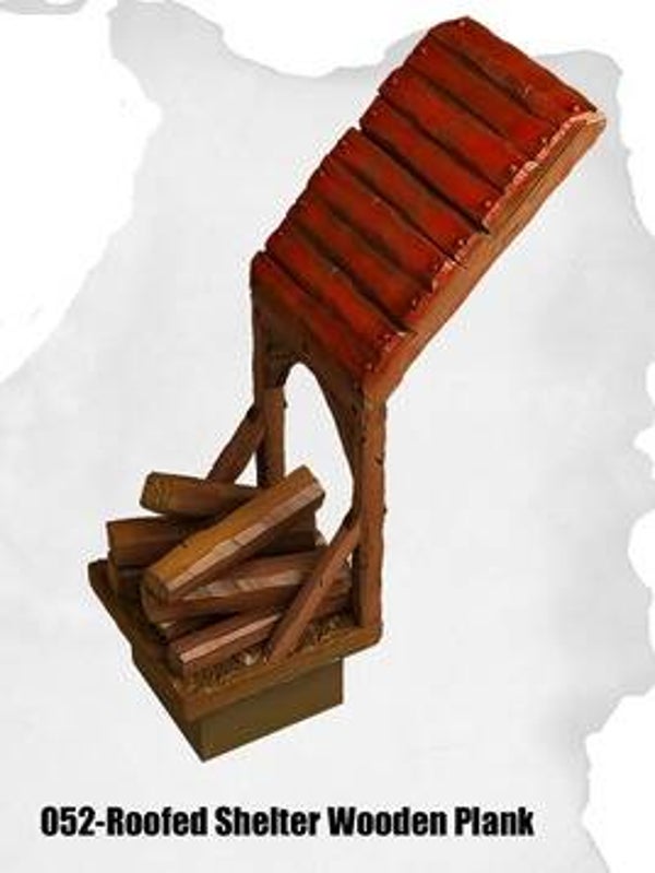 RR-052-Roofed Shelter Wooden Plank
