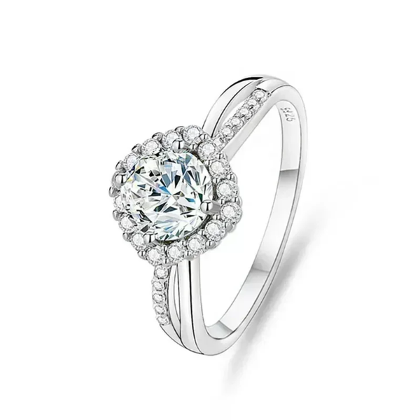 Anello in Moissanite 1 carato con argento sterling 925 "Korea"
