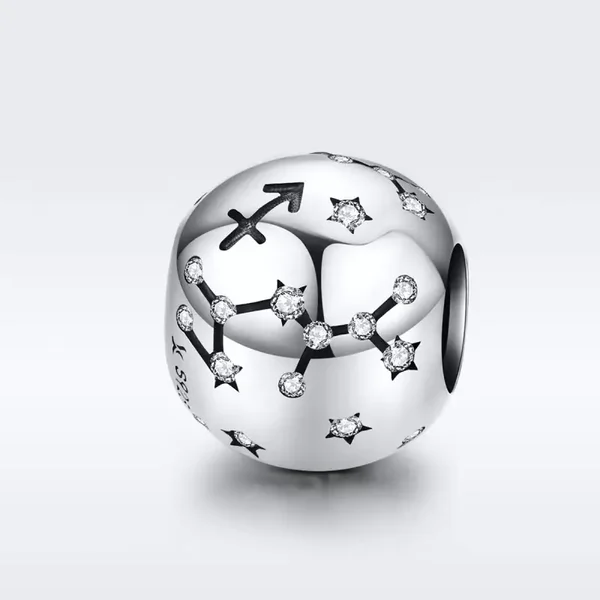 Charm con zirconi e argento sterling 925 "Sagitarius"