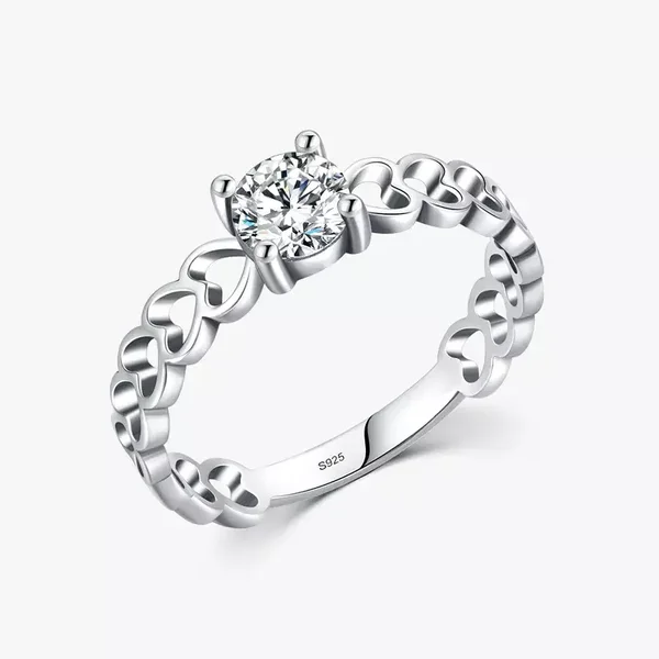 Anello con zirconi in argento 925 "Habibi"