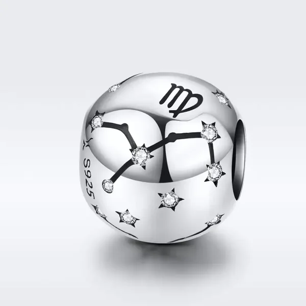 Charm con zirconi e argento sterling 925 "Virgo"