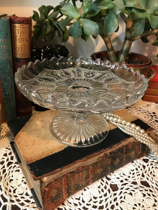 Pretty Little Glass Cake Stand