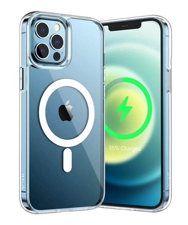 iPhone 10/11/12/13/14/15 Hoesje Magnetisch met HaloLock Ring , Transparant cover