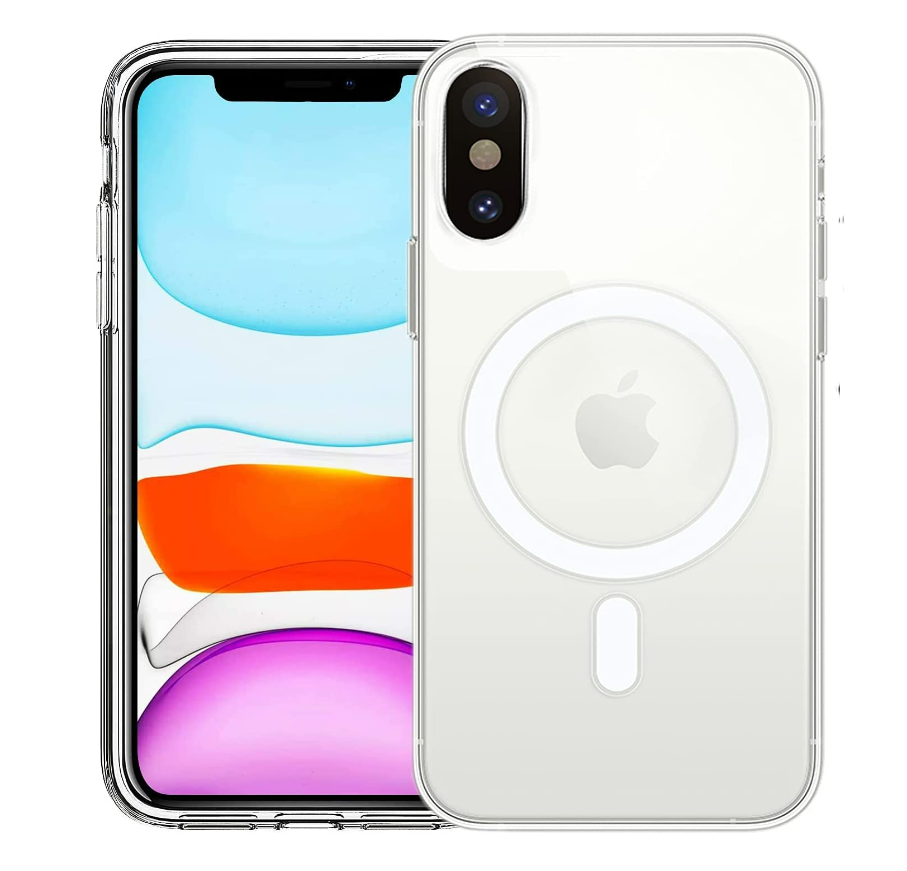 Xtabarya iphone X/XS Hoesje Magnetisch met HaloLock Ring , Transparantncover iPhone X/XS - Doorzichtig
