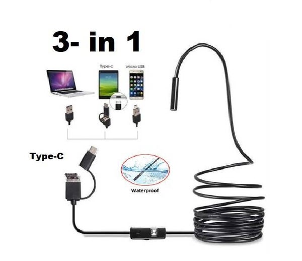 Endoscoop Camera | Inspectiecamera | Voor Android Telefoon usb micro - 1 Meter - 7 mm kop