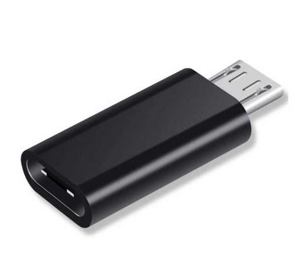 Usb Type C Female Naar Micro Usb Male Adapter Connector Type-C Micro Usb Charger Adapter zwart