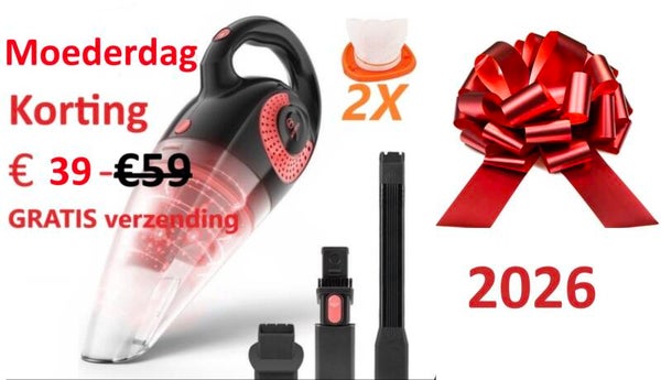 Kruimelzuiger Snoerloos - Handstofzuiger - Nat&Droog - Sterke zuigkracht - 8500PA - Longlife Filter - M4