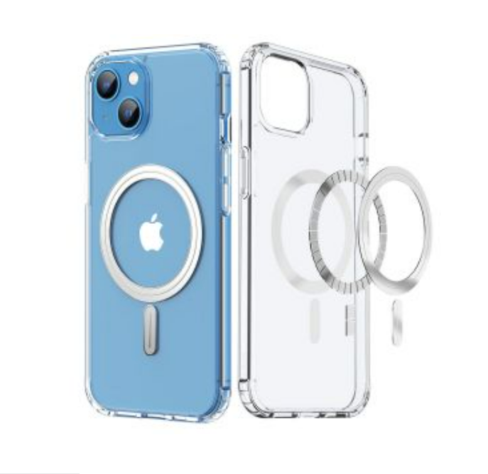 Xtabarya iphone 13 Mini  Hoesje Magnetisch met HaloLock Ring , Transparant cover iPhone 13 Mini - Doorzichtig