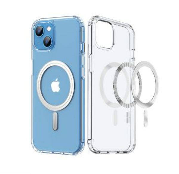 Xtabarya iphone 13 Hoesje Magnetisch met HaloLock Ring , Transparant cover iPhone 13 - Doorzichtig