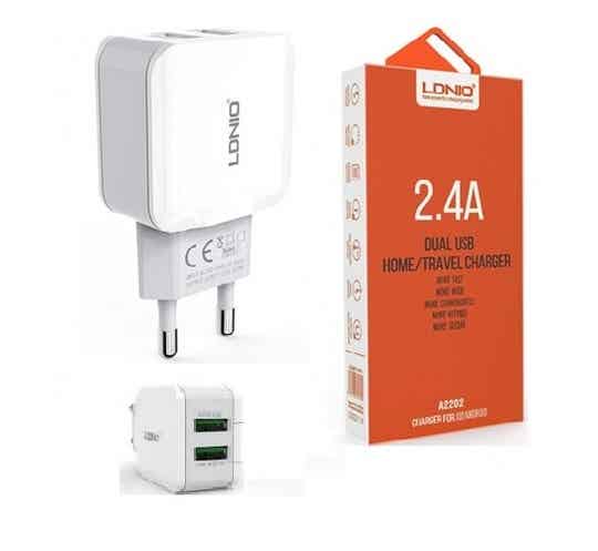 Oplaad Stekker met DUAL 2 USB POORT ADAPTER OPLADER SAMSUNG/IPHONE