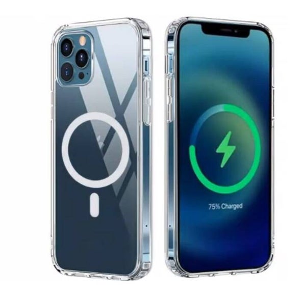 Xtabarya iphone 11 pro max Hoesje Magnetisch met HaloLock Ring , Transparant cover iPhone 11 pro max- Doorzichtig