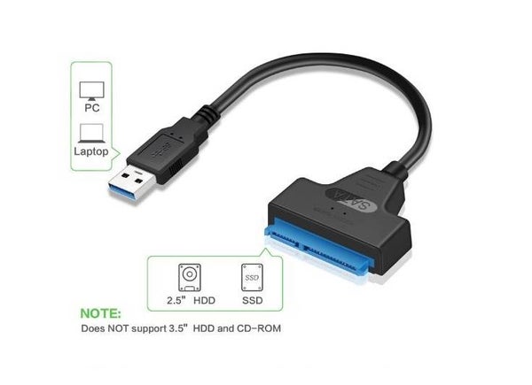 Professional SATA naar USB 3.0 kabel Adapter 2.5 inch SSD harde schijf uitbreiden Connector