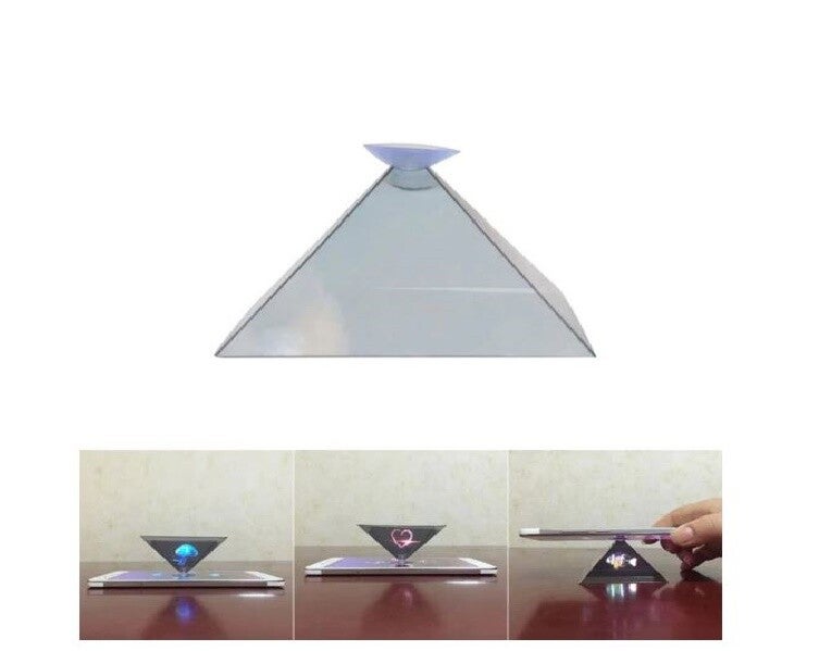 3D Projector Video Stand Universal Voor Smart Mobiele Telefoon 3D Hologram Piramide plastic Display