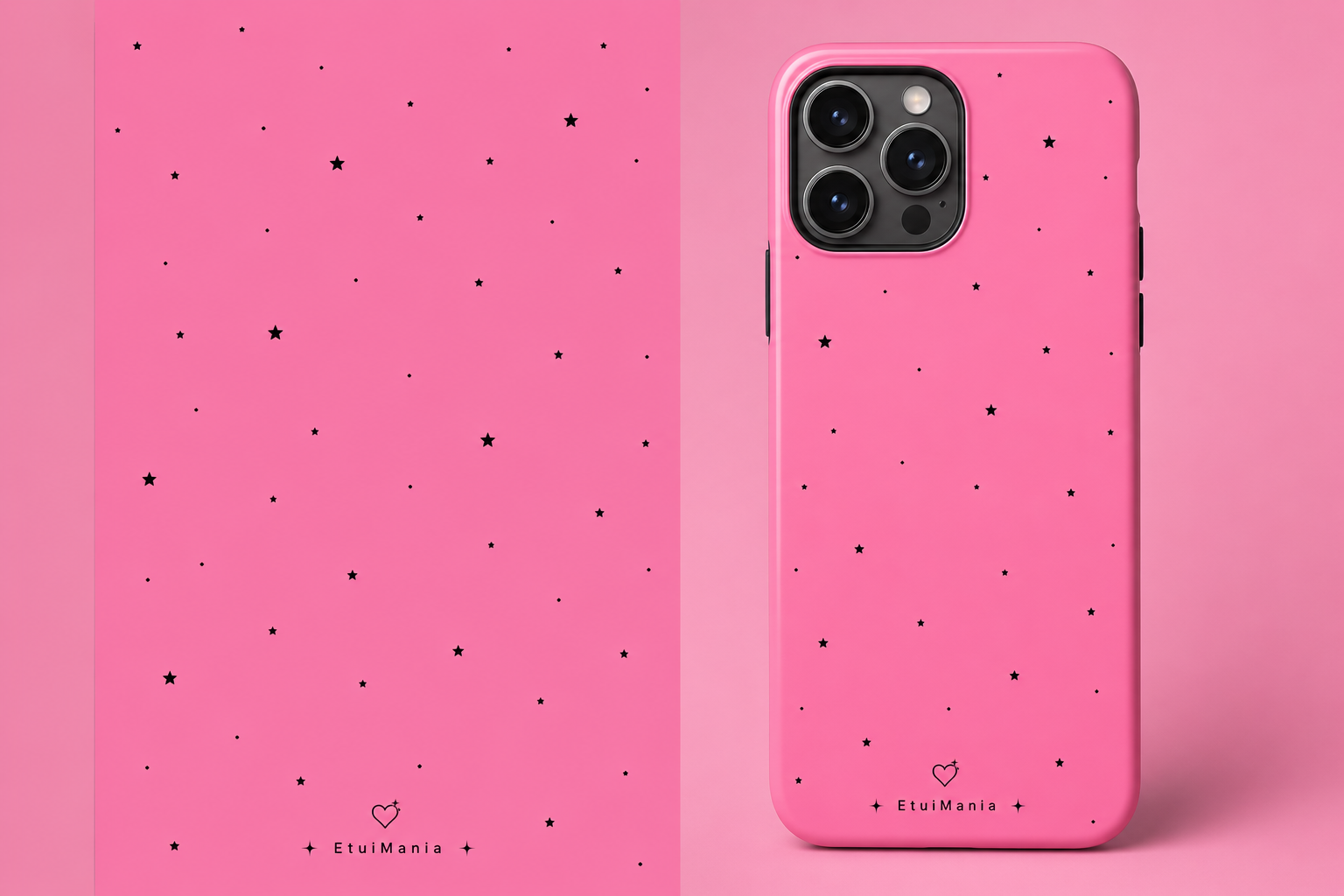 Etui na telefon "Pink stardust"