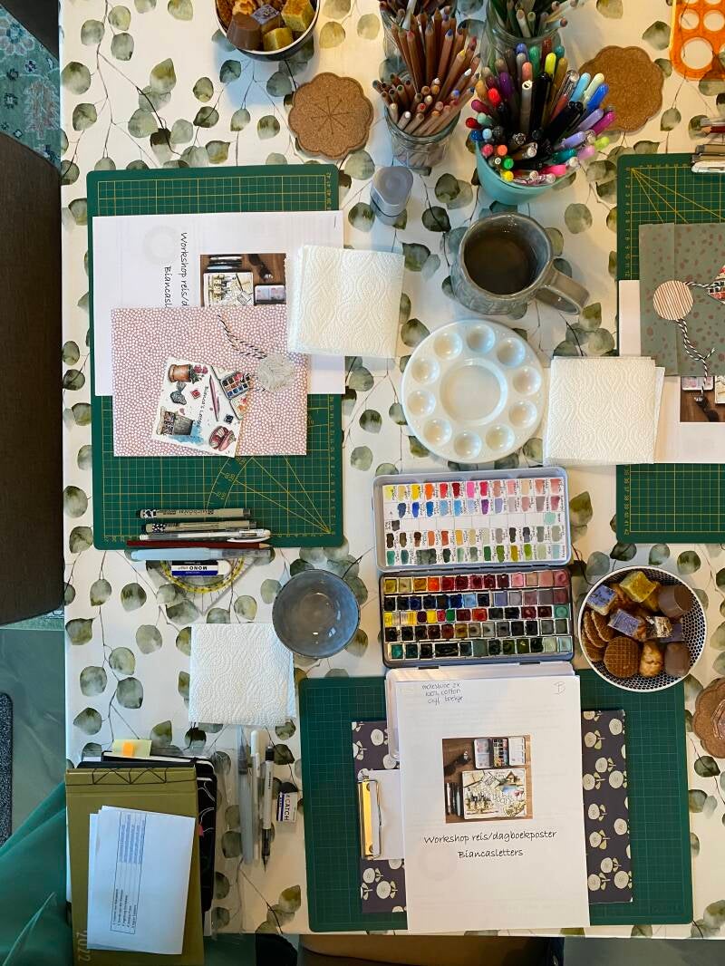 cadeaulabels workshop waterverf