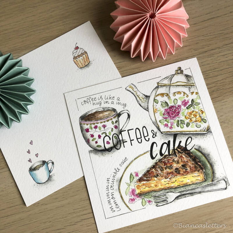 wenskaarten waterverf handgemaakt