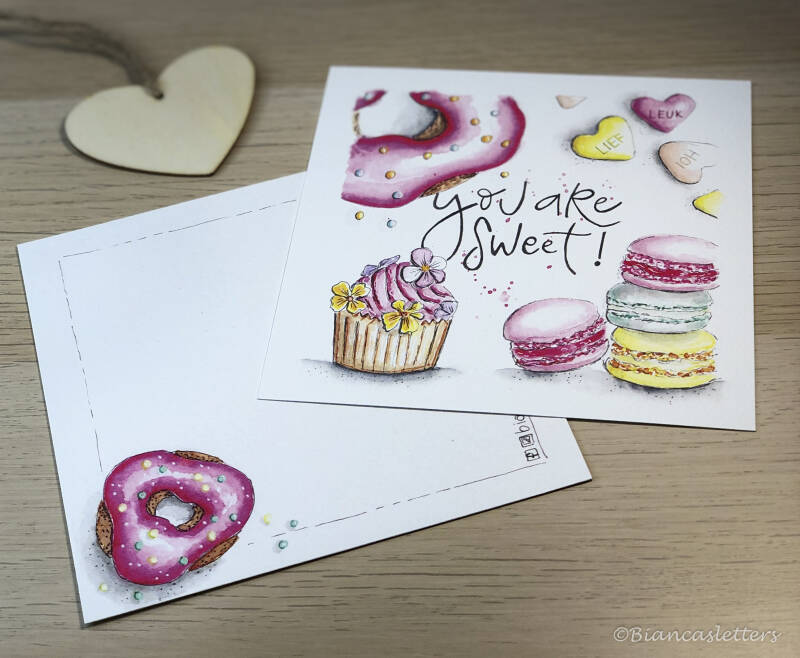 wenskaarten waterverf handgemaakt