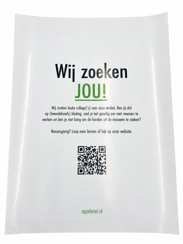 Poster Werving personeel -Wij zoeken Jou- 2 stuks