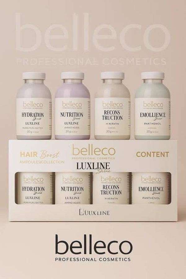Belleco LUXLINE SHINE AMPOULE BOOSTER KIT 4x20g