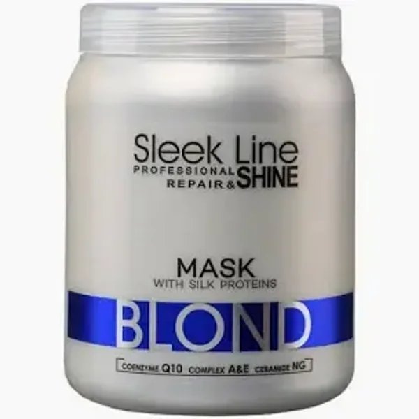 Stapiz Sleek Line Blond Silver Mask - Regenererend masker met zijde, voor blond, gebleekt haar, 1000ml