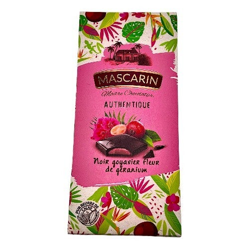 chocolat noir goyavier fleur de géranium