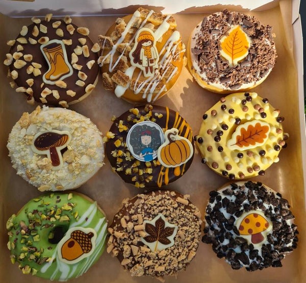 "Sweater Weather" Herfstdoos (9 grote donuts)