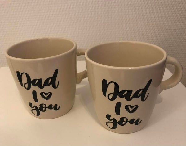 I love dad  koffie tas beige