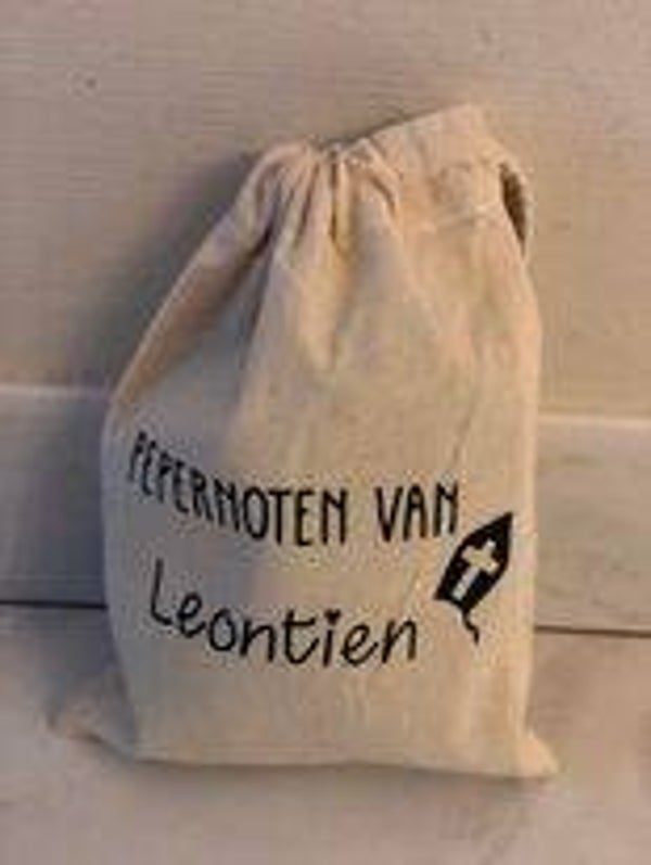 Pepernoten zakje met naam