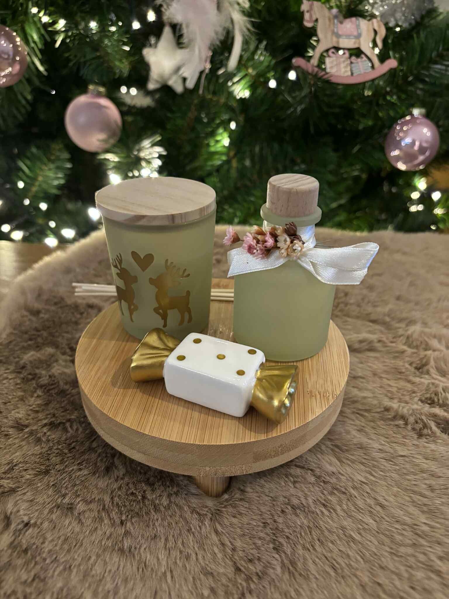 setje groen met cadeautje