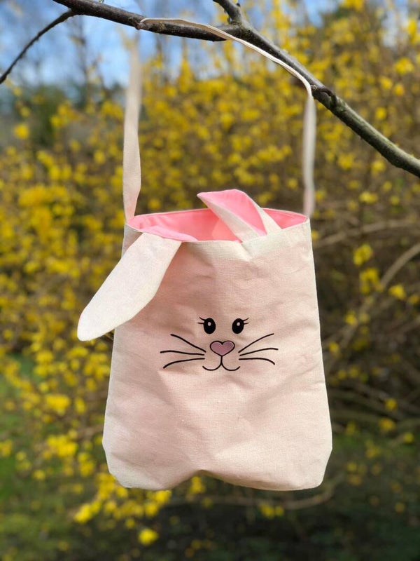 Paaszakje met naam roze