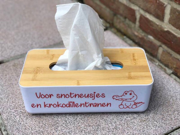 zakdoekendoos voor snotneusjes en krokodillentranen