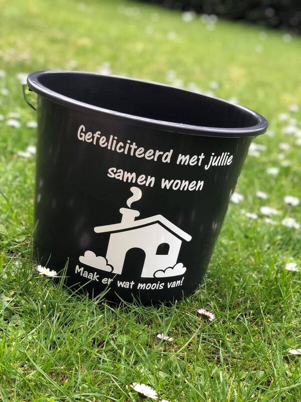 Personaliseerde emmer eigen ontwerp