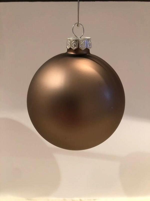 Kerstbal mat bruin