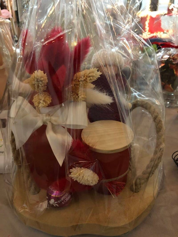 Setje rood met engeltje
