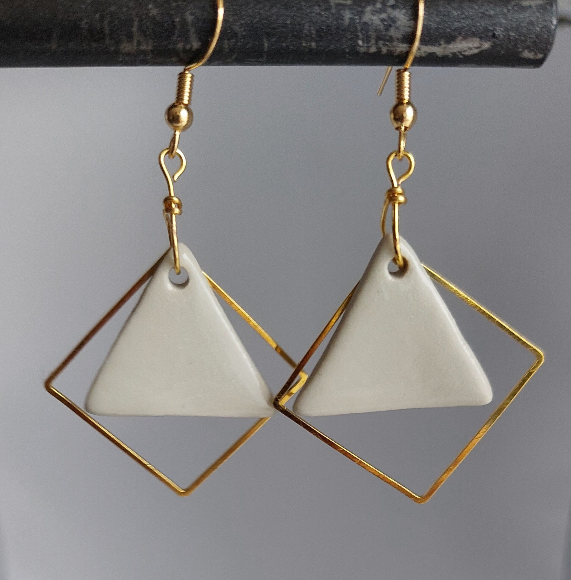 Oorhangers met porselein