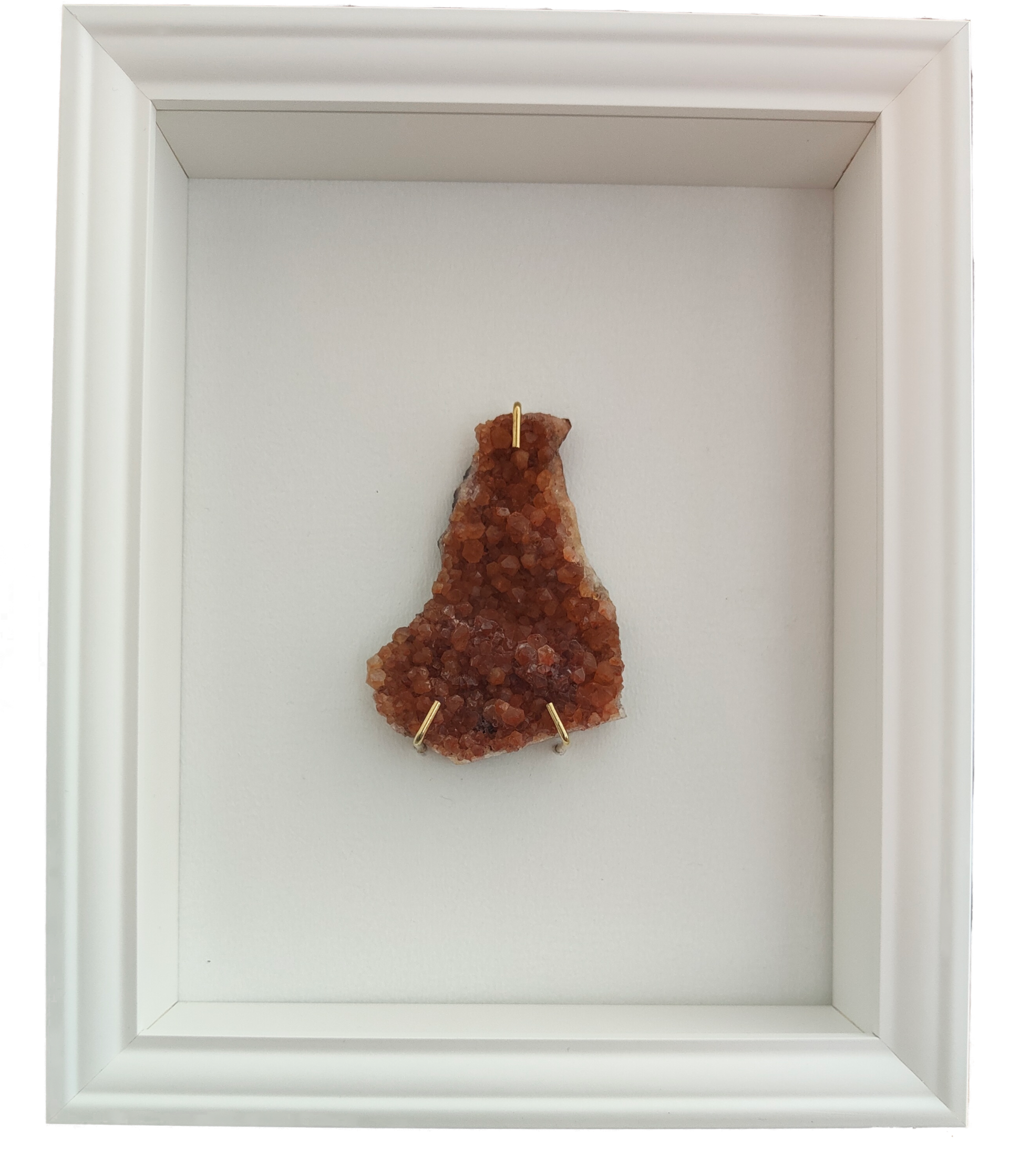 20cmx25cm Witte lijst met brok Citrien