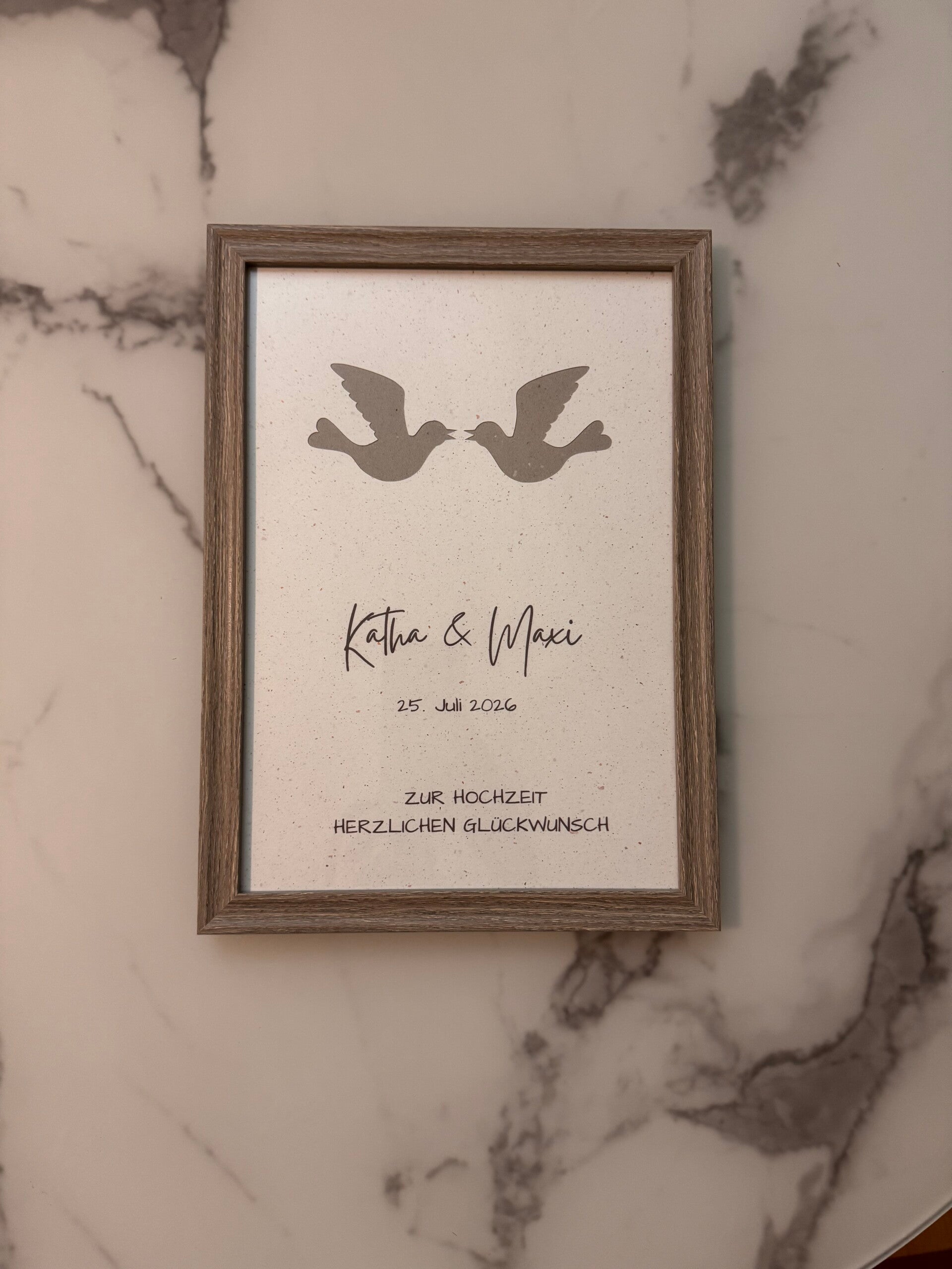 Personalisiertes Hochzeitsgeschenk, Rahmen
