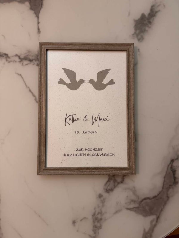 Personalisiertes Hochzeitsgeschenk, Rahmen