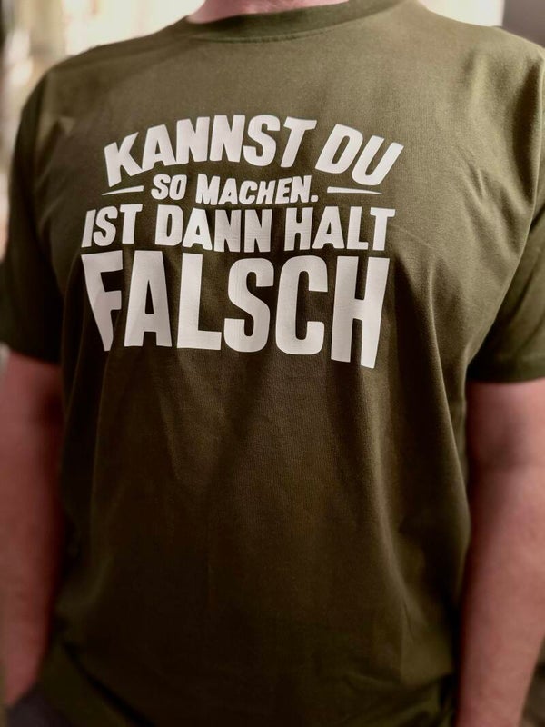 Unisex T-Shirt, gerader Schnitt, "Kannst du so machen"