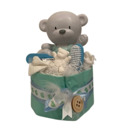 Pampertaart SPAARPOT (blauw/groen)