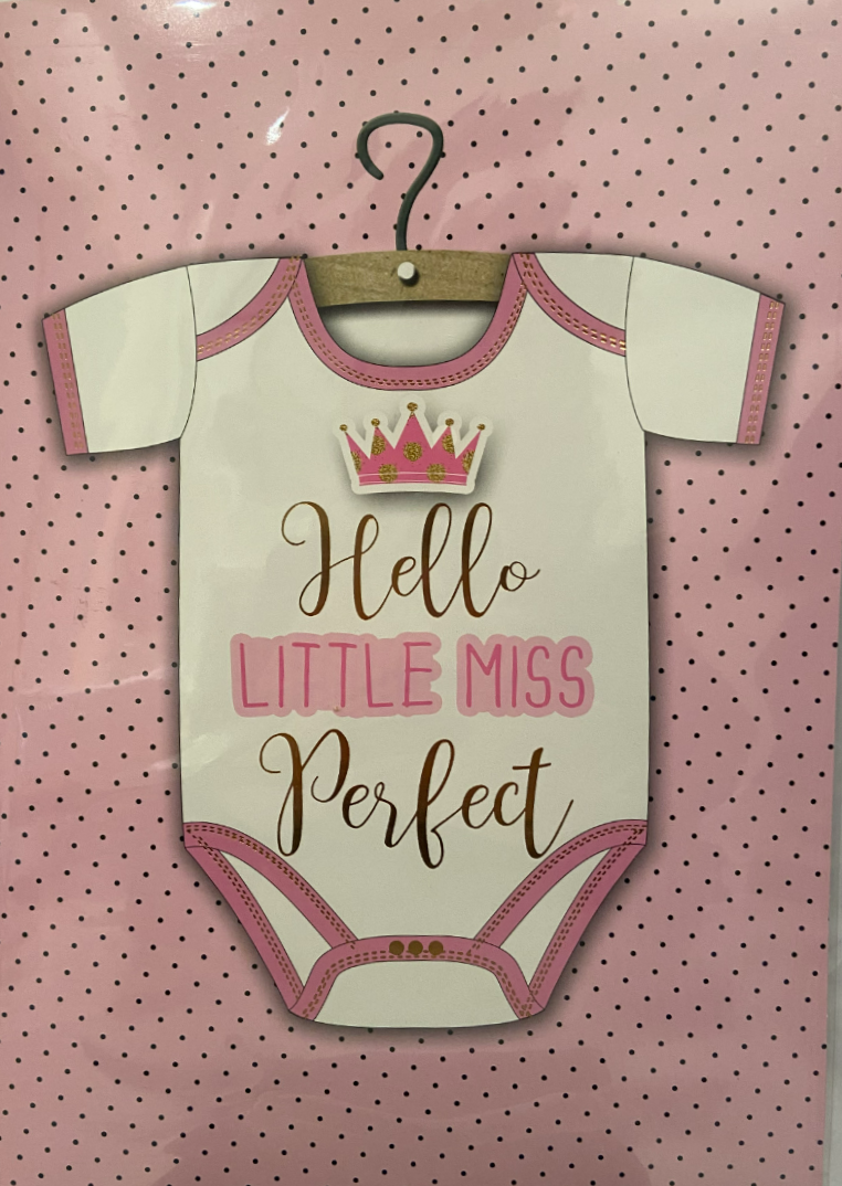 Wenskaart "Hello little miss perfect"