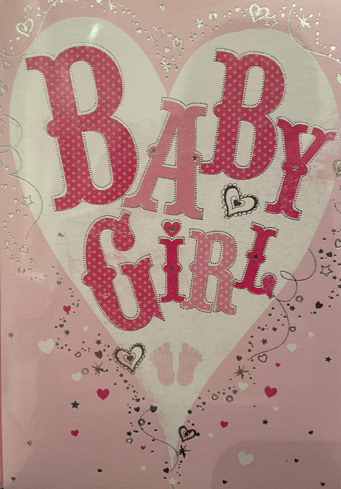 Wenskaart "Baby girl"