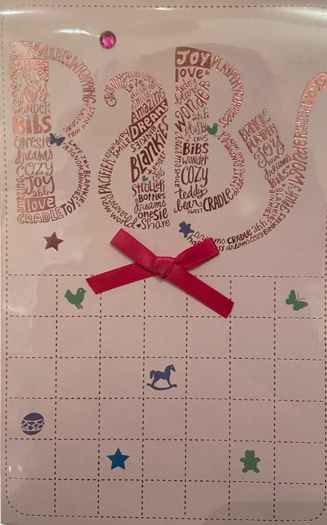 Wenskaart "Baby" (Roze)