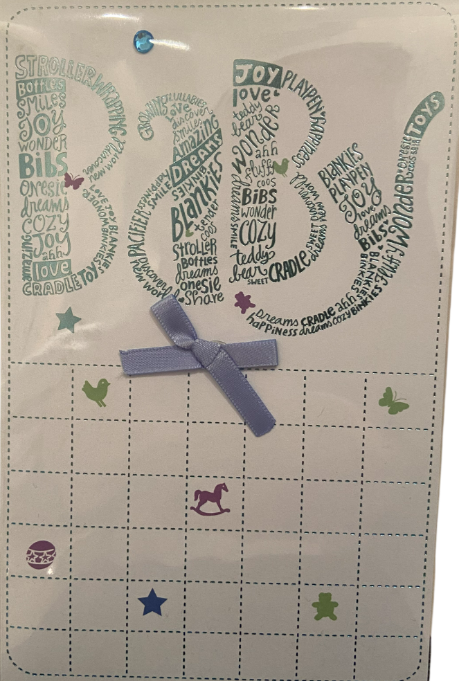 Wenskaart "Baby" (Blauw)